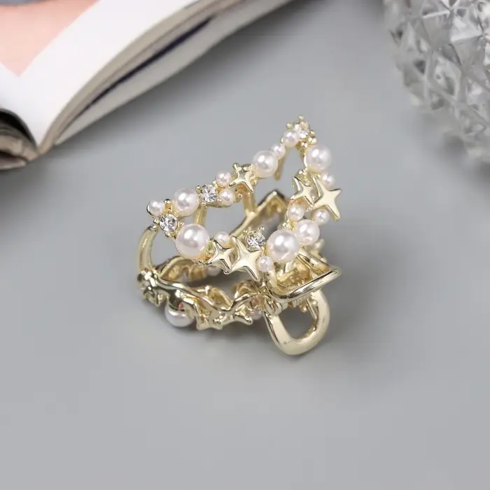 Крабик для волос &laquo;Саманта галант&raquo;, дуга, 3 см, золотистый