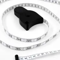 Рулетка для измерения объёмов тела портновская, 150 см (снаружи дюймы, внутри см), чёрная