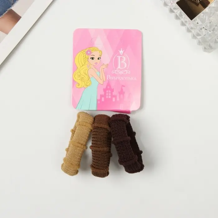 Резинка для волос Резинка для волос "Махрушка спорт" (набор 3 шт) классика кольца, 3,5 см