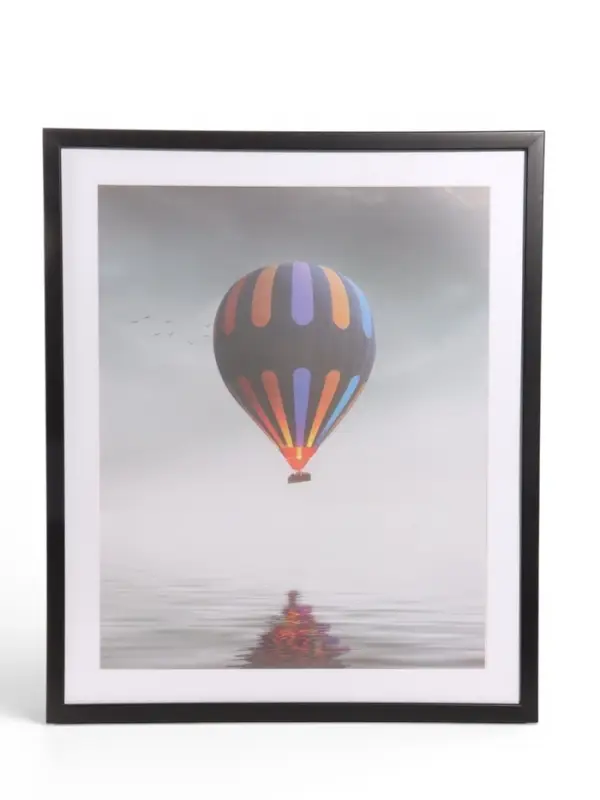 Фоторамка ПВХ на 1 фото Ellis 40&times;50 см с паспарту, чёрный (пластиковый экран)