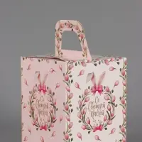 Пасхальная коробочка с окном "Тюльпаны" 15 х 15 х 18 см