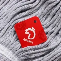 Швабра для мытья пола Доляна, насадка х/б 20 см, 260 г, металлическая ручка 127 см, МИКС