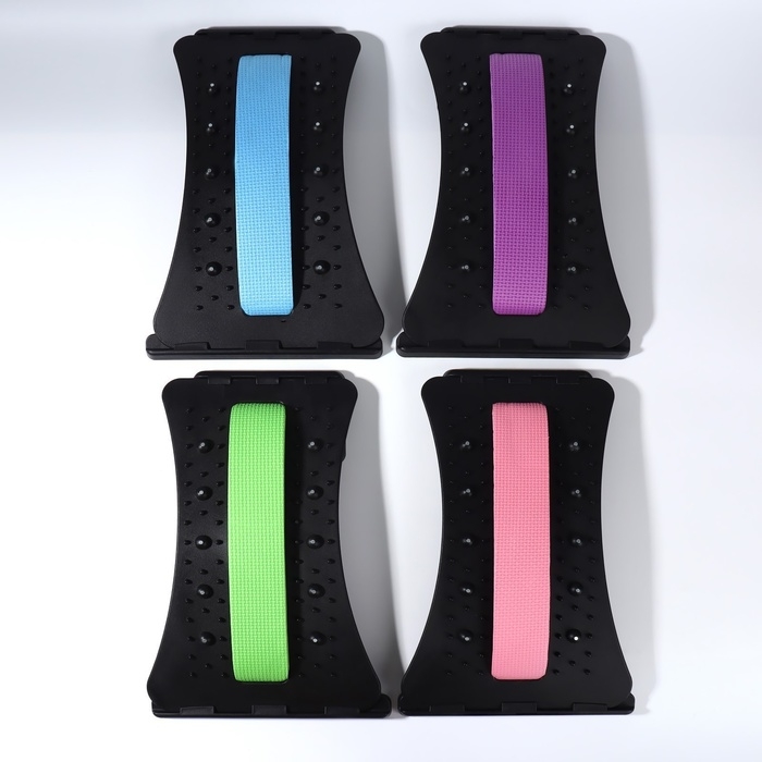 Массажёр для спины, трёхуровневый, с магнитом, 36 × 23 см, цвет МИКС Массажёр для спины, трёхуровневый, с магнитом, 36 × 23 см, цвет МИКС