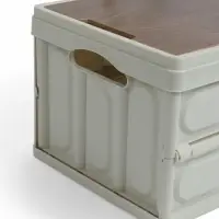 Стол - корзина maclay 2 в 1, складная, 15 л, 33&times;22&times;17/4.5 см, светло-серая
