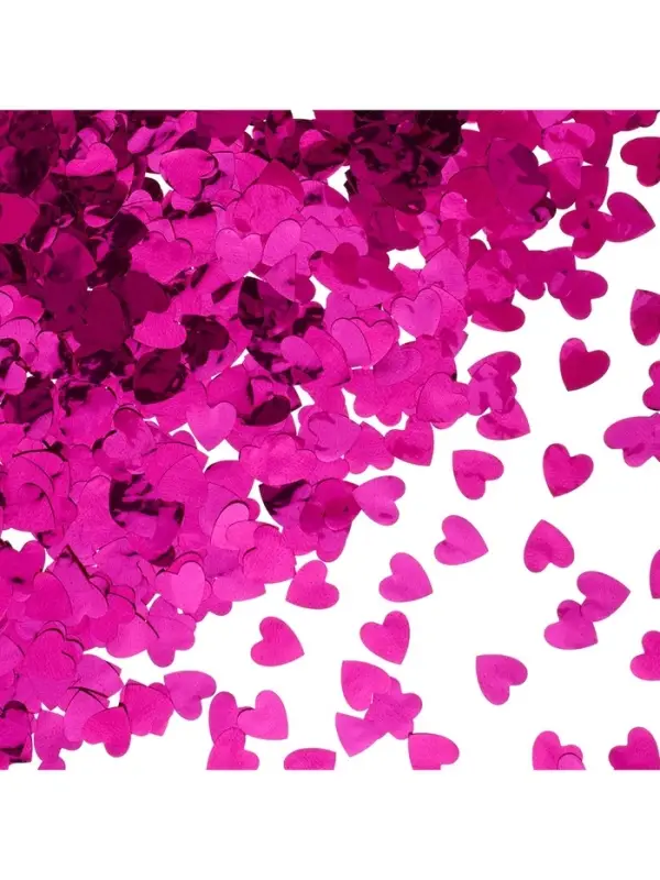 Конфетти «Сердце» фуксия, металлик, 1.5 см, 50 г
