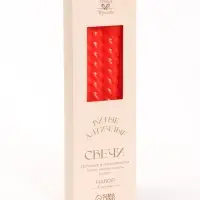 Свечи витые 2.2&times;25.5 см, набор 4 шт., красные