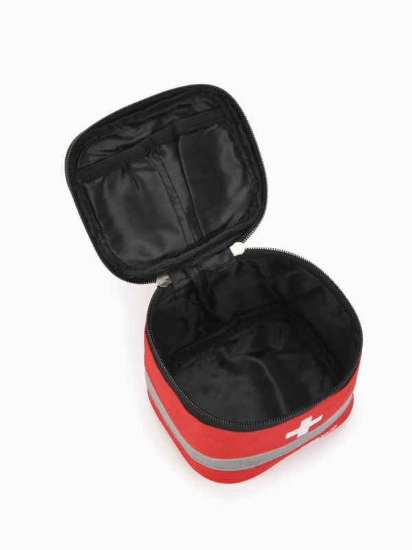 Косметичка-сундук Аптечка, 14*10*10, отд на молнии, красный