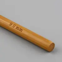 Крючок для вязания, бамбуковый, d=9 мм, 15 см