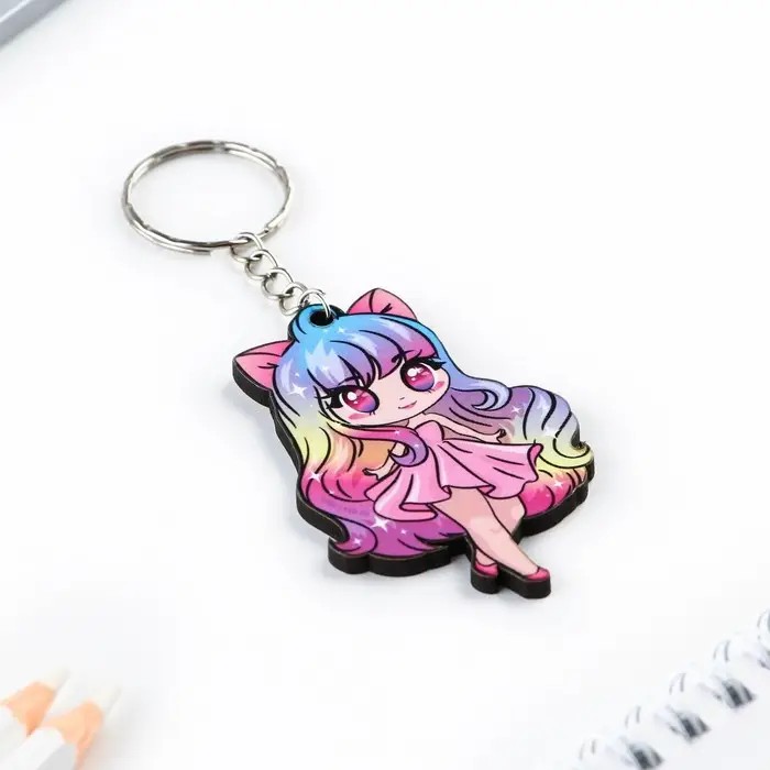 Брелок для ключей деревянный «Аниме девочка», 4,2 х 6,4 см Брелок для ключей деревянный «Аниме девочка», 4,2 х 6,4 см