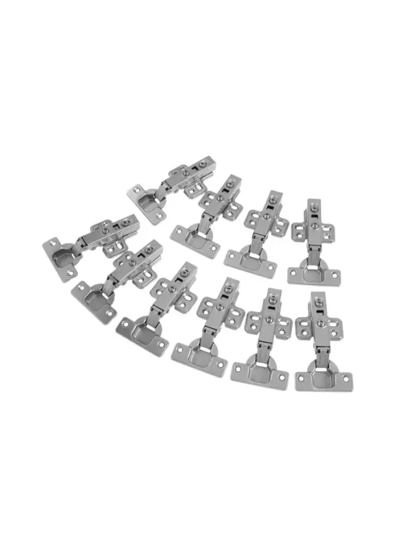 Петля мебельная с доводчиками ТУНДРА, накладная, угол 90 градусов, набор 10 шт