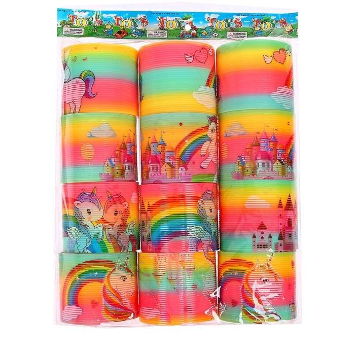 Пружинка радуга «Единорог», выды МИКС