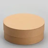 Коробка круглая подарочная крафт, 20&times;8 см