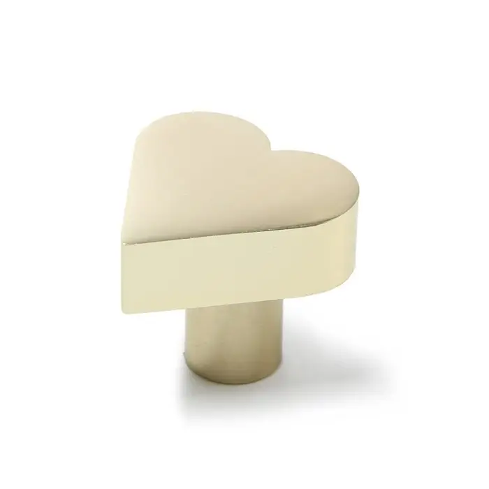 Ручка-кнопка мебельная CAPPIO HEART, цвет сатиновое золото