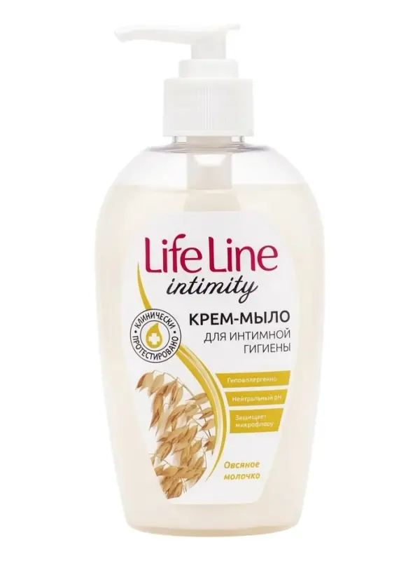 Крем-мыло для интимной гигиена Life Line &laquo;Овсяное молочко&raquo;, 280 г