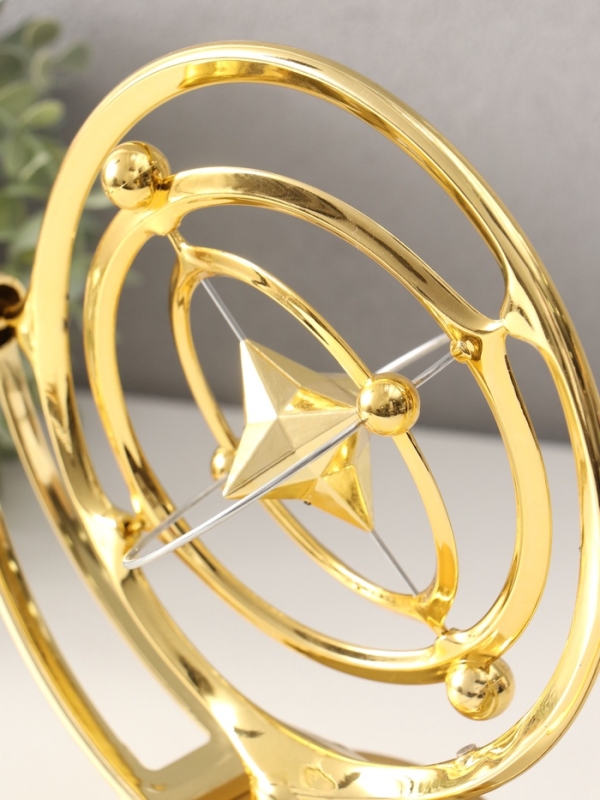 Маятник пластик Маятник пластик "Остроконечная звезда" золото, от USB, от 4AA 10,8х23,5х24 см