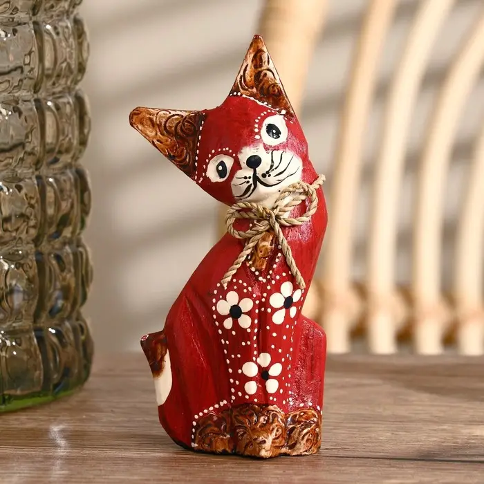 Сувенирный набор дерево Сувенирный набор дерево "Красные кошечки" (20,15,12) 4х13х20 см