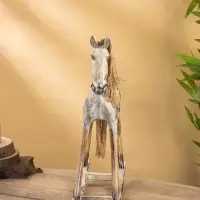 Сувенир «Лошадка-качалка, 41×12.5×44 см, дерево, бежевый Сувенир «Лошадка-качалка, 41×12.5×44 см, дерево, бежевый