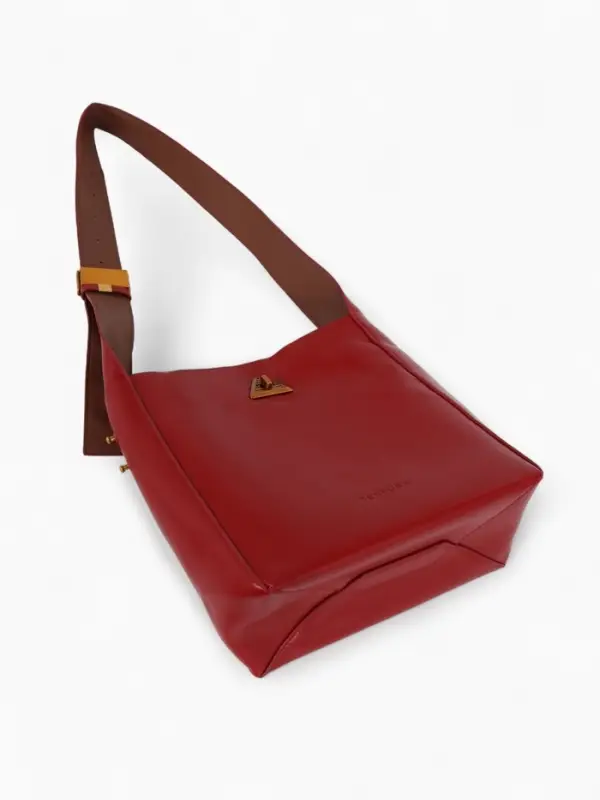 Сумка женская TEXTURA на винтовом замке, 24&times;11&times;24 см, бордовая