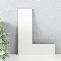 Настенное панно «Буква L», 15.5×20 см, белая