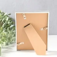 Фоторамка пластик 13х18 см "Современная классика" серый и белый 19х13,8х1,5 см