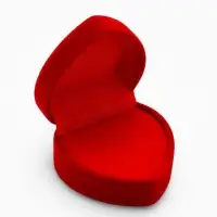 Футляр под кольцо, серьги &laquo;Сердце с рамкой из точек&raquo;, бархатный, 4.5&times;4.5 см, красный