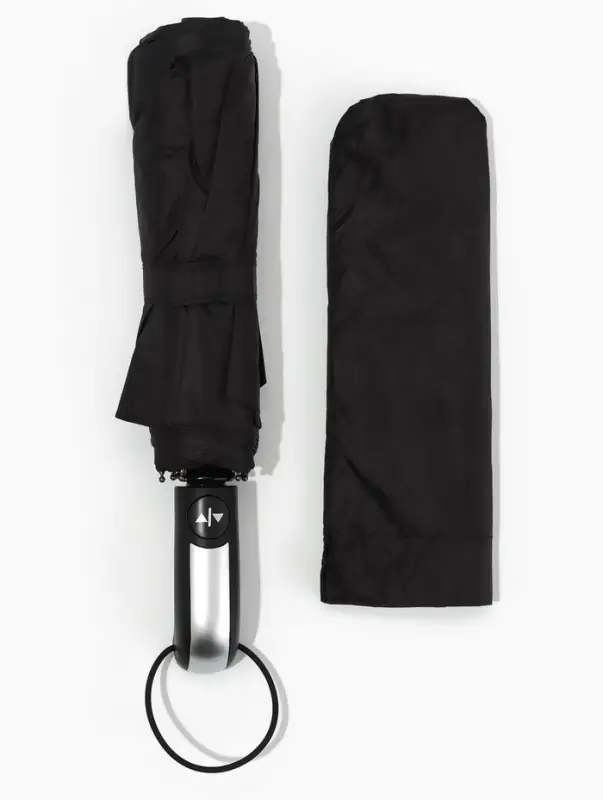 Зонт автоматический &laquo;Однотон&raquo;, 3 сложения, 10 спиц, R=50/57 см, d=100 см, чёрный