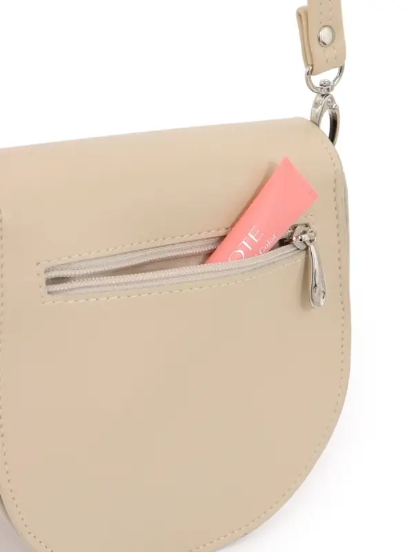 Сумка женская мессенджер TEXTURA на клапане, 17&times;10&times;18 см, бежевая