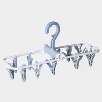 Сушилка для белья подвесная складная, 12 прищепок, 37&times;11&times;18 см, серая