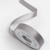 Лента атласная TEIRA, двухсторонняя, 20 мм, 25&plusmn;1 м, цвет серебряный №837