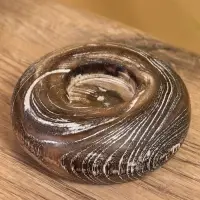 Подсвечник из дерева джати, d=3 см, 10&times;10&times;3 см, тёмно-коричневый