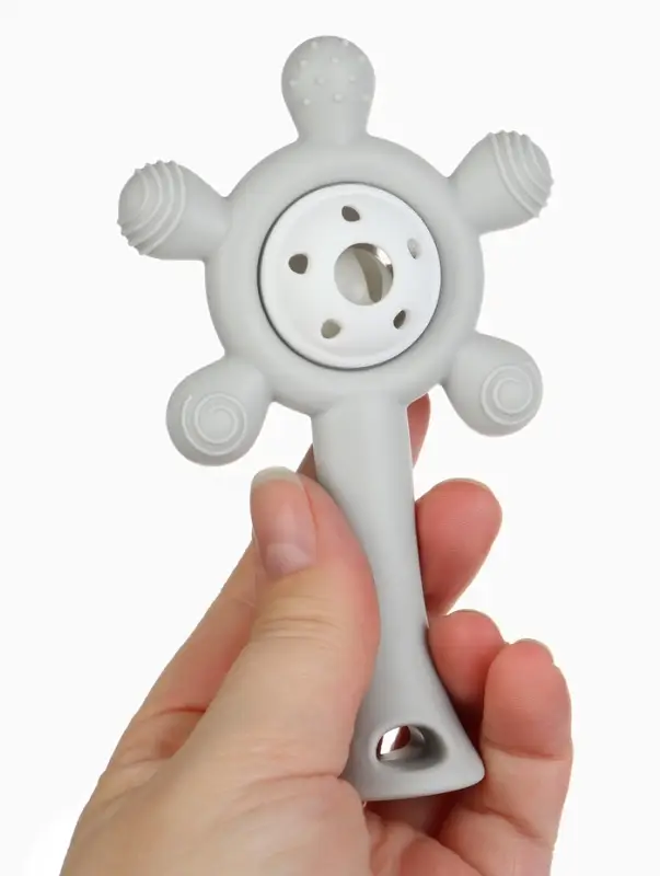 Набор силиконовых прорезывателей для зубов «Банан, погремушка», 2 шт., Крошка Я