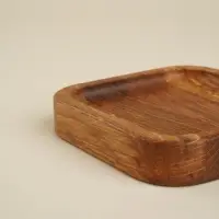 Тарелки - подставки SL Home, 10&times;2 см, набор 3 шт., дерево дуб