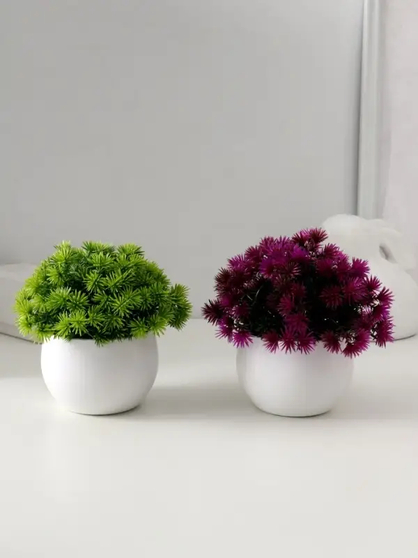 Искусственный цветок в горшке &laquo;Пушистые колючки&raquo;, 9&times;13 см, МИКС