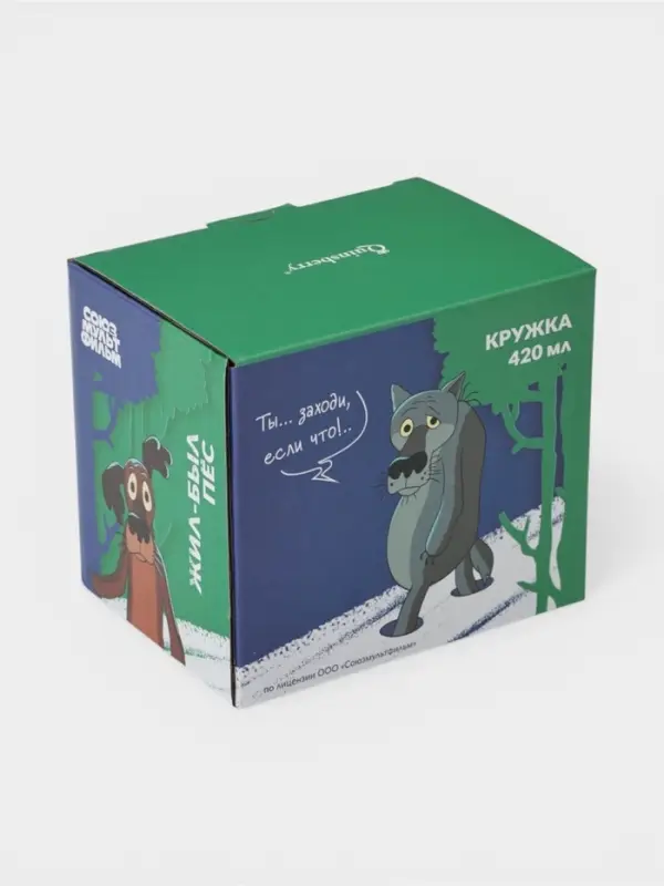 Кружка Quinsberry &laquo;Жил был пёс&raquo;, 420 мл, фарфор, белая