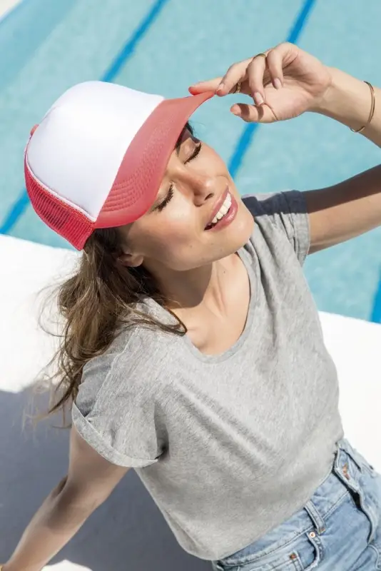 Бейсболка Bubble, красная с белым Бейсболка Bubble, красная с белым