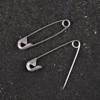 Булавки английские, 28 мм, 100 шт., цвет серебряный