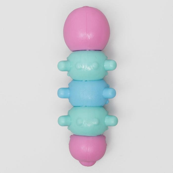 Игрушка жевательная Игрушка жевательная "Гусеница", TPR, 12,5 см, микс цветов