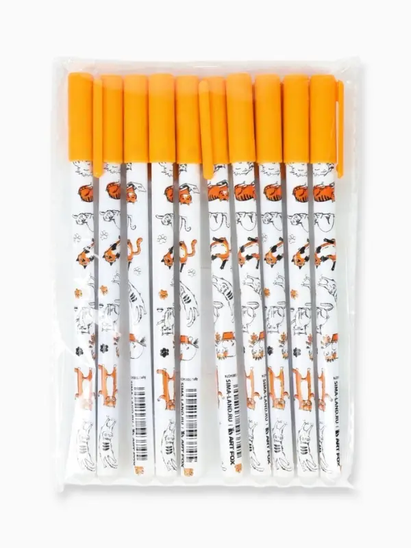 Ручка пиши-стирай, синяя паста, гелевая 0.5 мм, с колпачком &laquo;Кот&raquo;