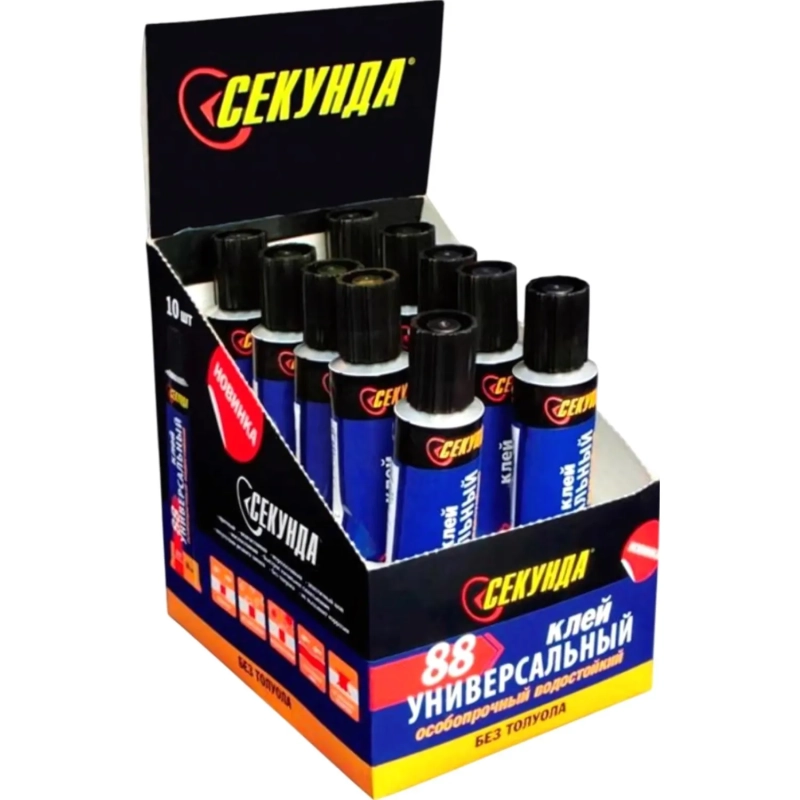 Клей универсальный 88 СЕКУНДА, особопрочный водостойкий, 30мл (403-210)