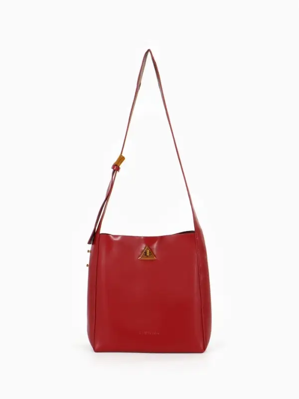 Сумка женская TEXTURA на винтовом замке, 24&times;11&times;24 см, бордовая