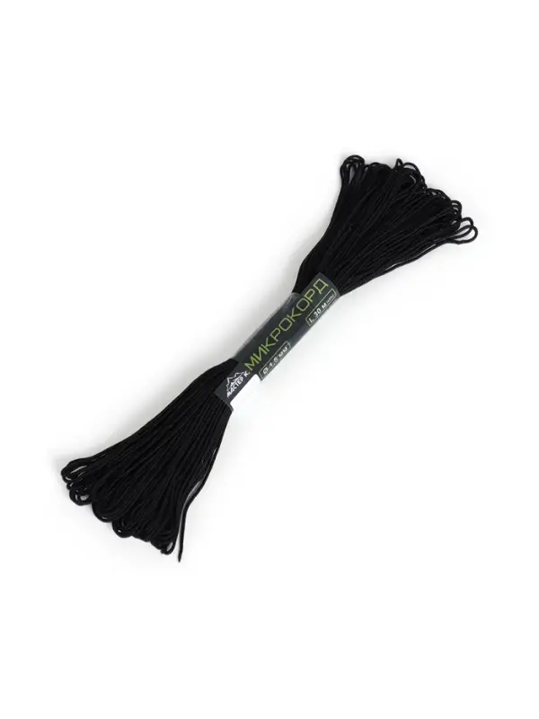 Микрокорд &laquo;Мастер К.&raquo;, d=1.5 мм, 30 м, нейлон, чёрный