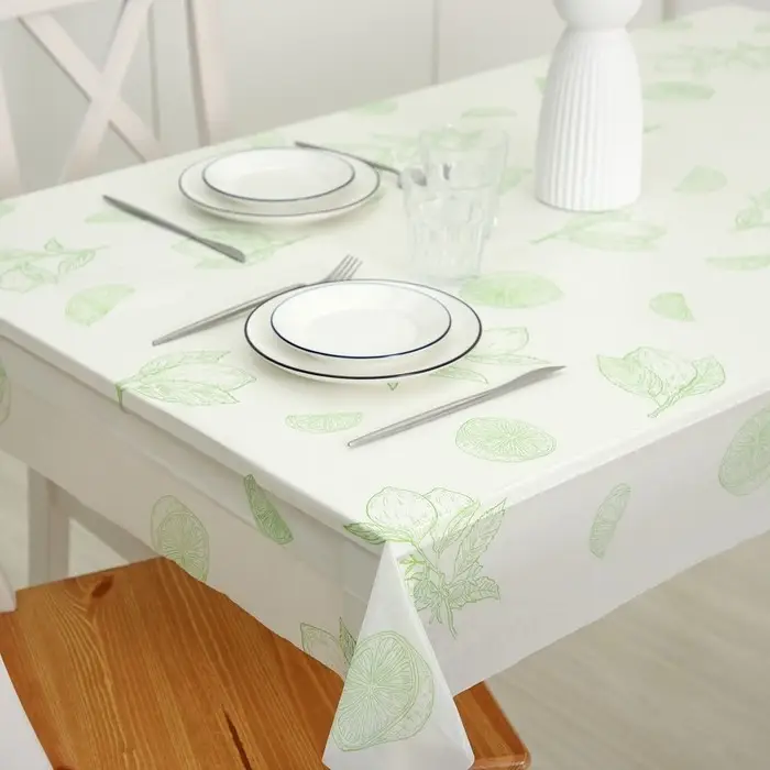 Скатерть без основы одноразовая «Лимоны», 110×150 см, белая Скатерть без основы одноразовая «Лимоны», 110×150 см, белая