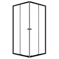 Душевое ограждение Domani-Spa Cube 99, прозрачное стекло, 90×90×190 см, без поддона, графит