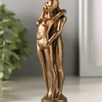 Статуэтка "Пара" 15х4 см, бронза винтаж