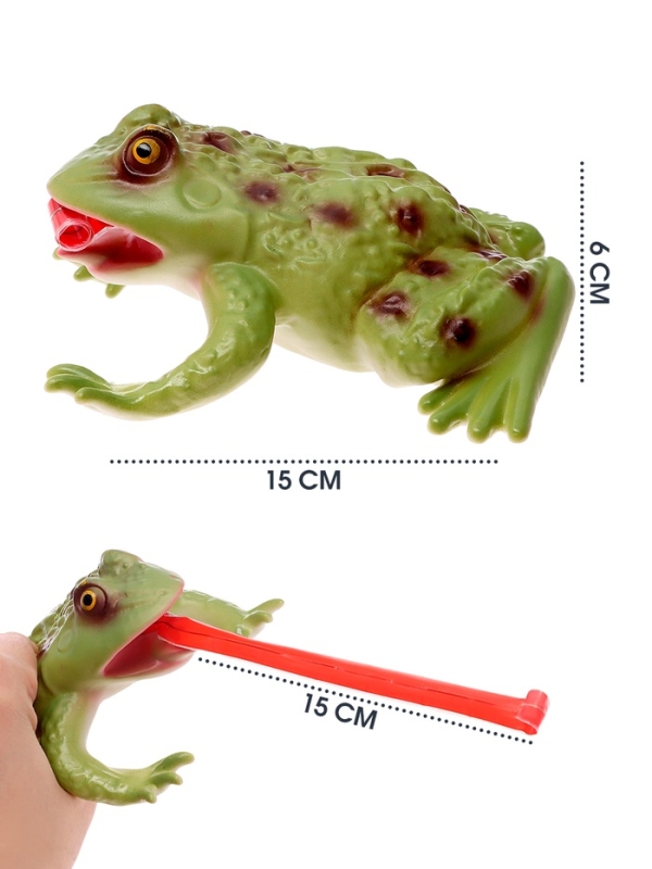 Фигурка животного «Лягушка. Длинный язык», звуковые эффекты, 15 см.