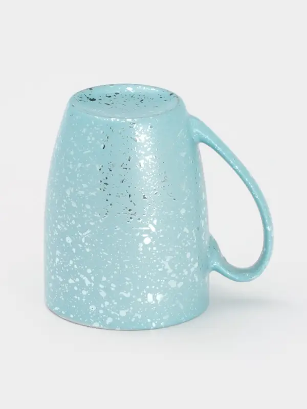 Кружка Доляна &laquo;Блеск&raquo;, 350 мл, керамика, голубая