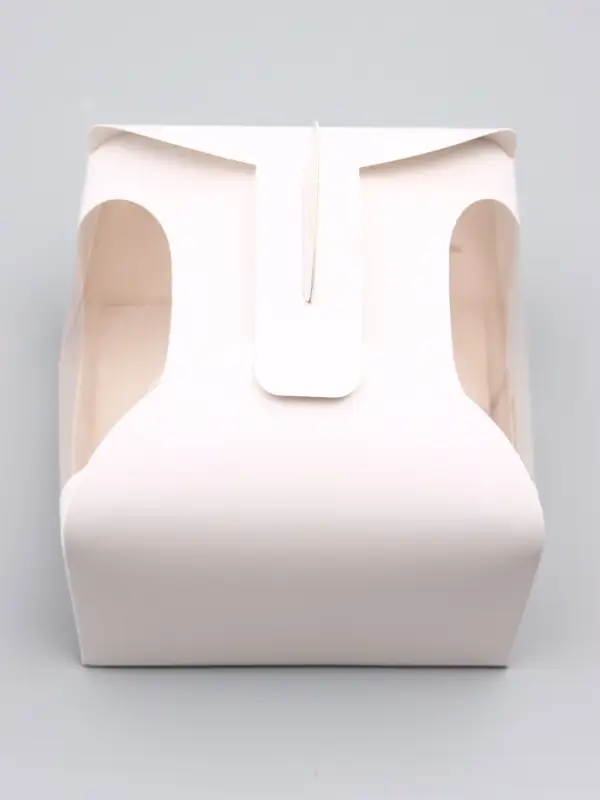 Коробка под бенто - торт с окном, белая, 14×14×12 см Коробка под бенто - торт с окном, белая, 14×14×12 см