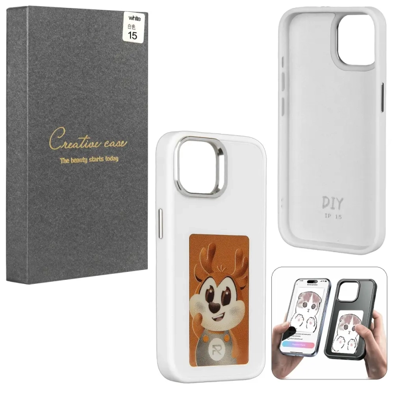 Чехол iPh 15 White с проекцией Чехол iPh 15 White с проекцией