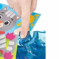 Набор для творчества. Аппликация фольгой "Котёнок" размер 138х165 мм (конверт, 6 цв)