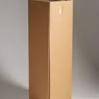 Ваза стекло напольная "Линней" 50х15 см, серый